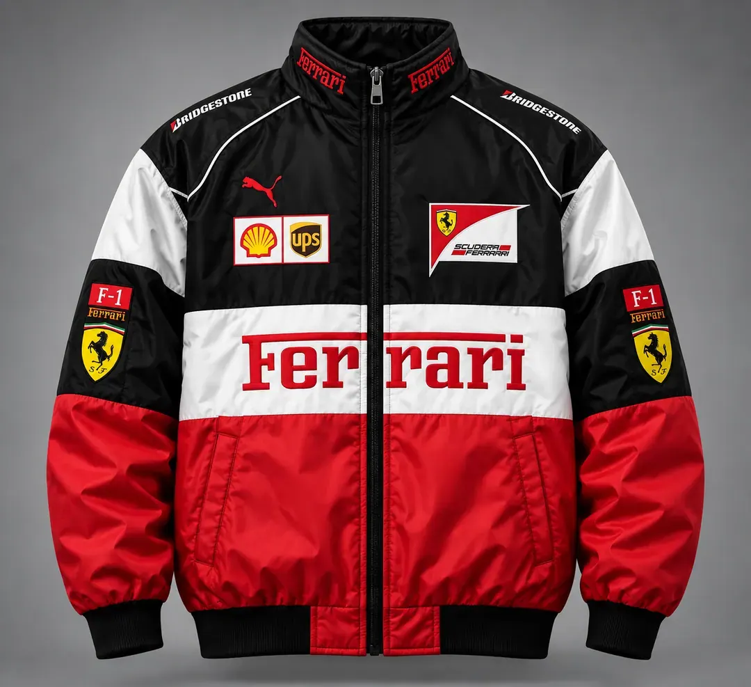 Ferrari F1 Jacket Black & White