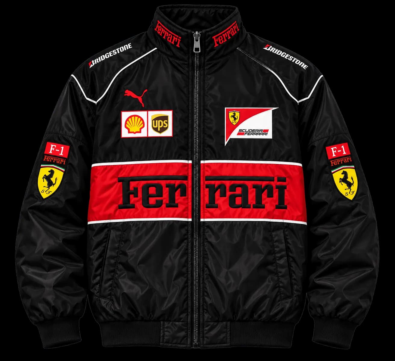 Ferrari F1 Jacket Black & Red