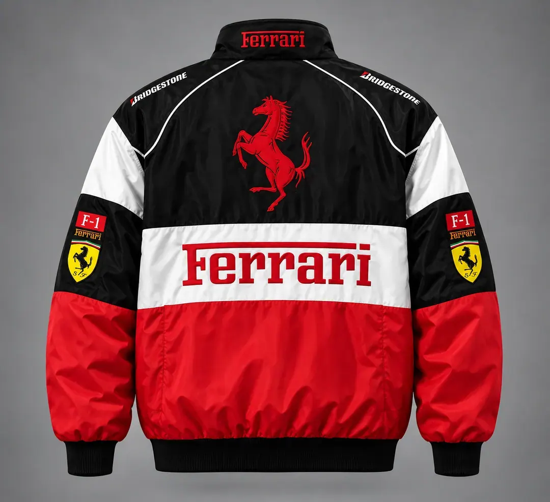 Ferrari F1 Jacket Black & White - 2
