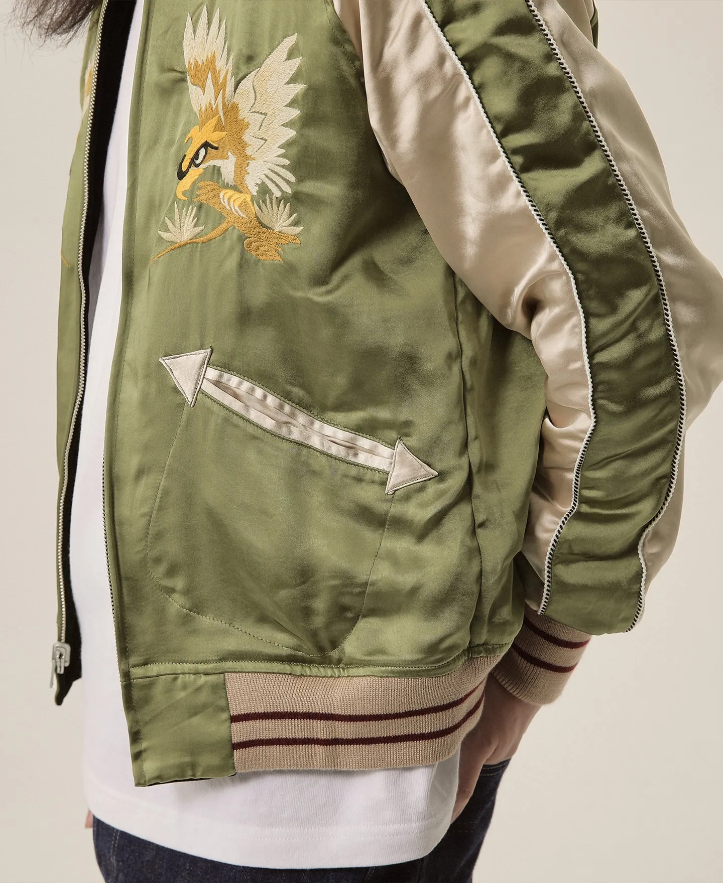 1950s Reversible Acetate Souvenir Jacket - Falcon  Tiger
