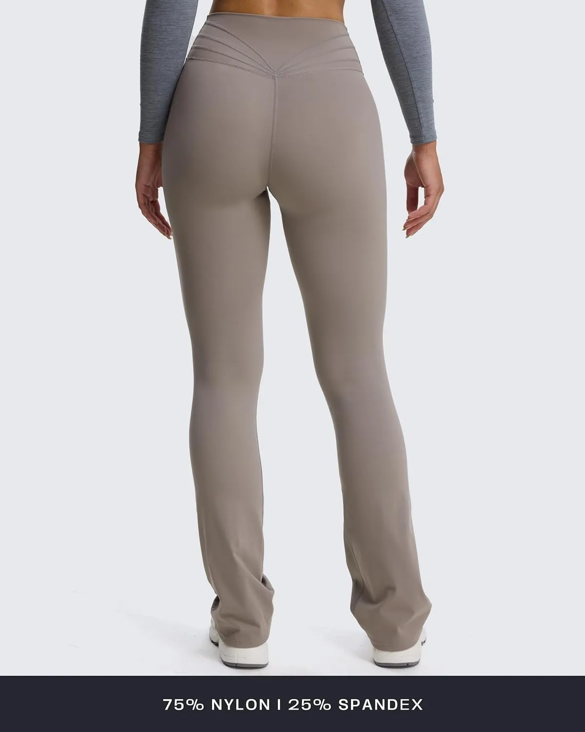 Aoxjox Flare Leggings for Women Trinity Tummy Control High Waisted Wide Leg Crosswaist Yoga Pants 29"/31"/33"