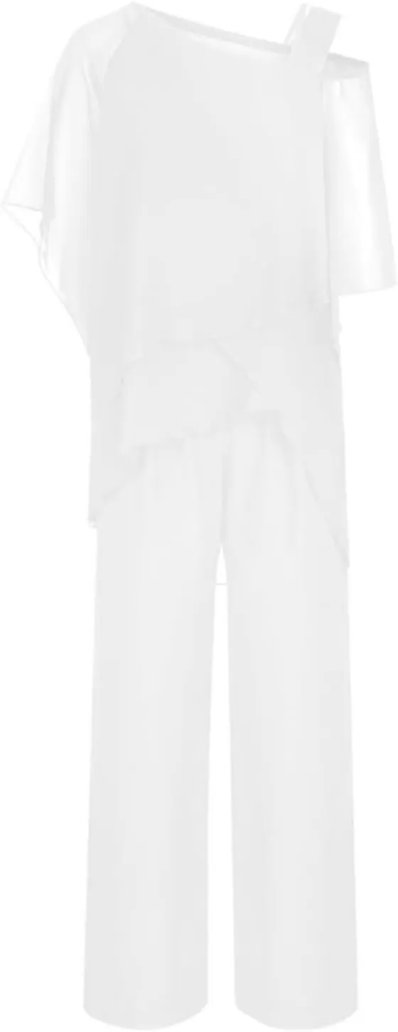 Bengbobar Pant Suits for Women Dressy 2 Piece Outfits Dressy Pant Suits Wedding Casual Chiffon Wide Leg Pant Jumpsuit Sets
