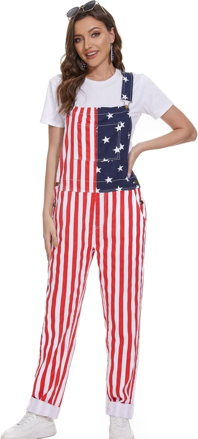 Bib Overalls for Women Fashion Jumpsuit Holiday Coveralls Festival Outfits