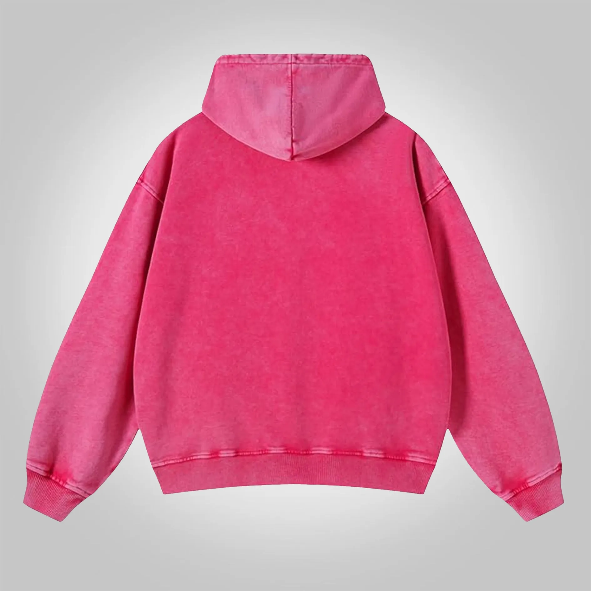 Blavra Stop The War Print Acid Washed Oversized Zip-Up Hoodie
