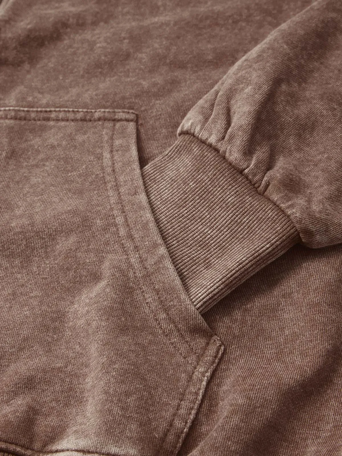 Blavra Vintage Mater Dei Graphic Acid Washed Oversized Zip-Up Hoodie