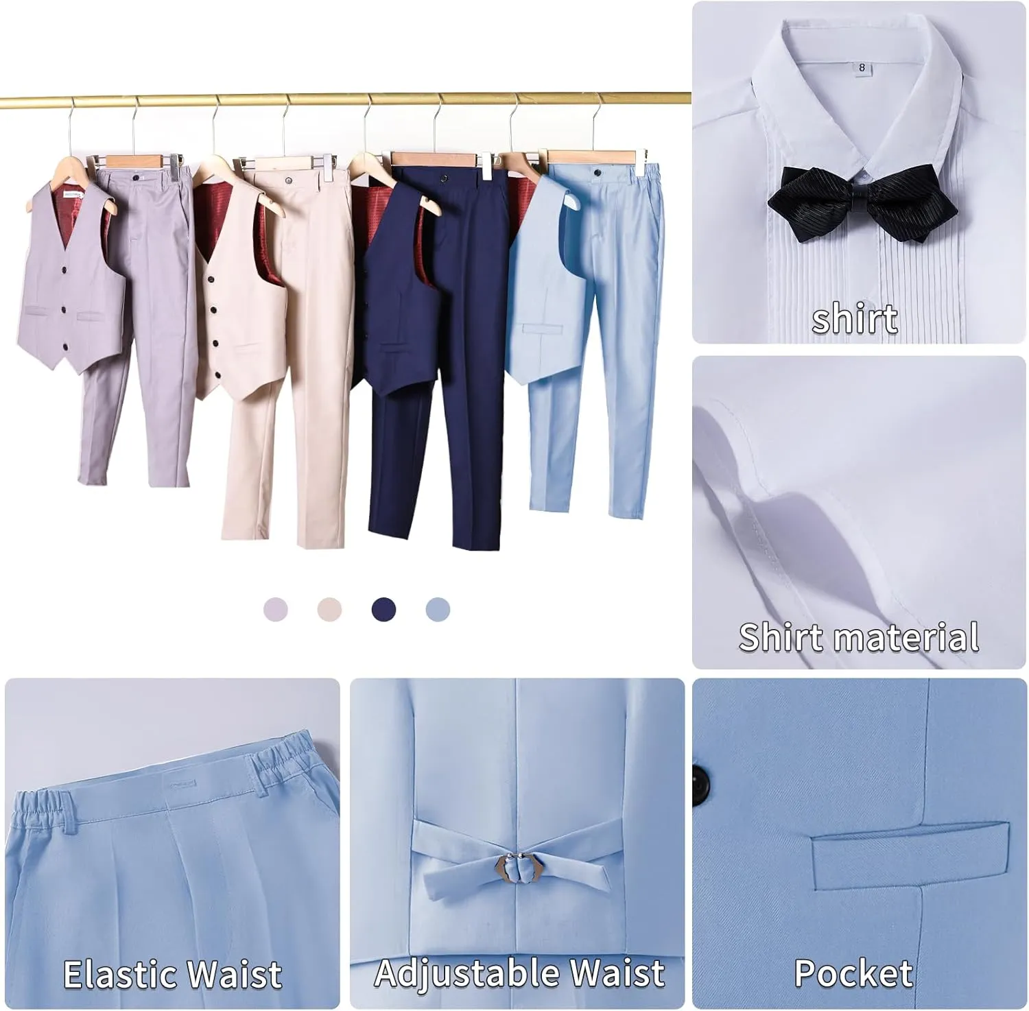 Boys Suit Formal Suits for Boy Slim Fit Kids Suit for Teen Boy Toddler Dress Boys Wedding Communion