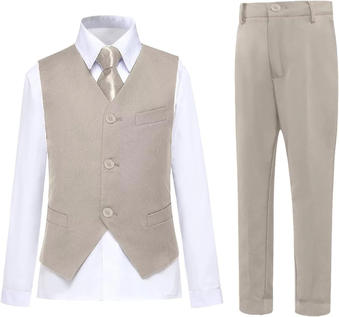 Boys Suits Kids Formal Dress Suit Vest and Pant Set for Wedding