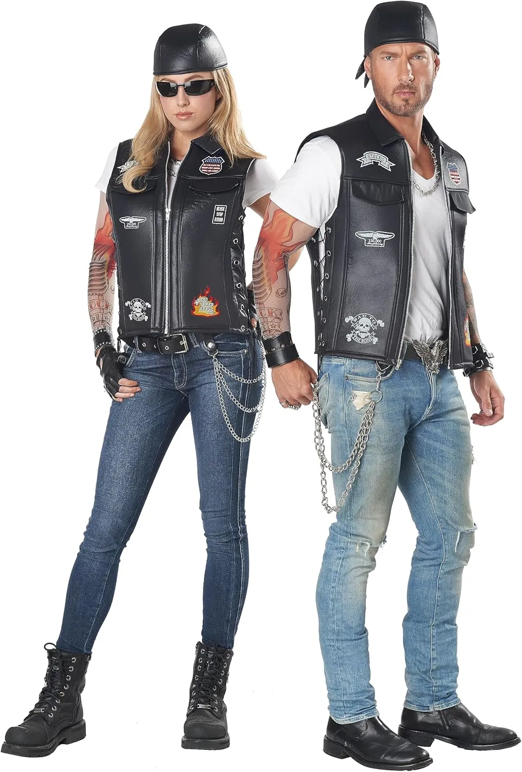 California Costumes unisex-adult Badazz Biker Vest Adult Costume