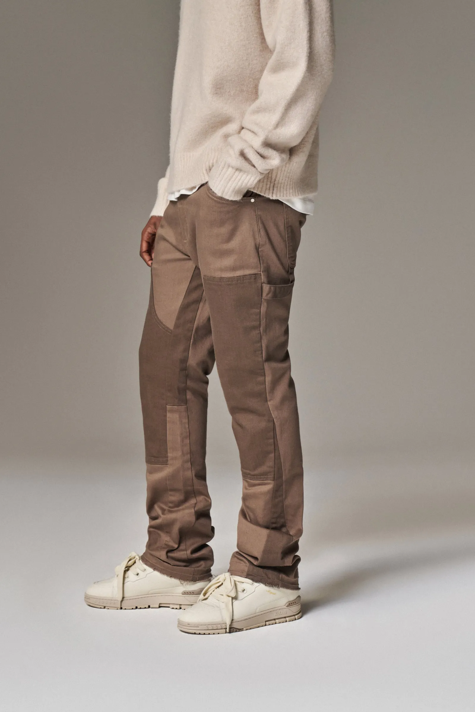 CANVAS CARPENTER TROUSER - BROWN