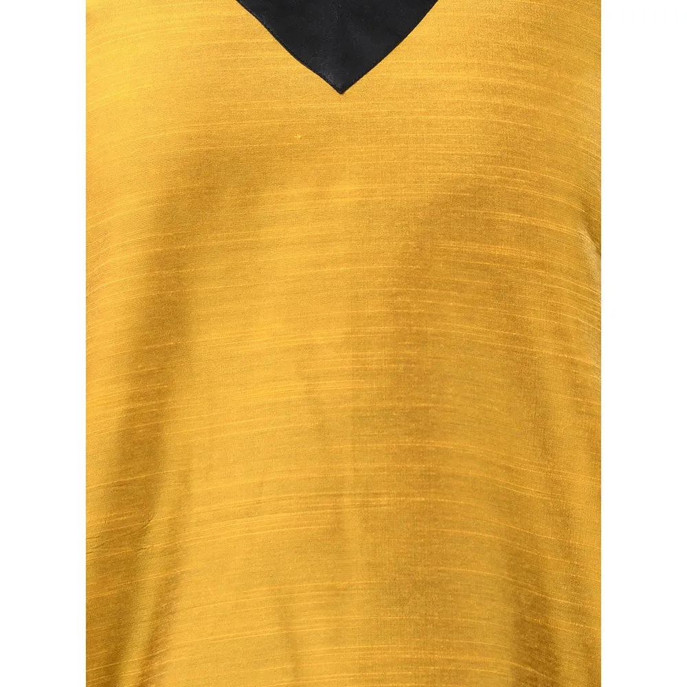 CHARUKRITI Yellow Colorblock Co-Ord (Set of 2)