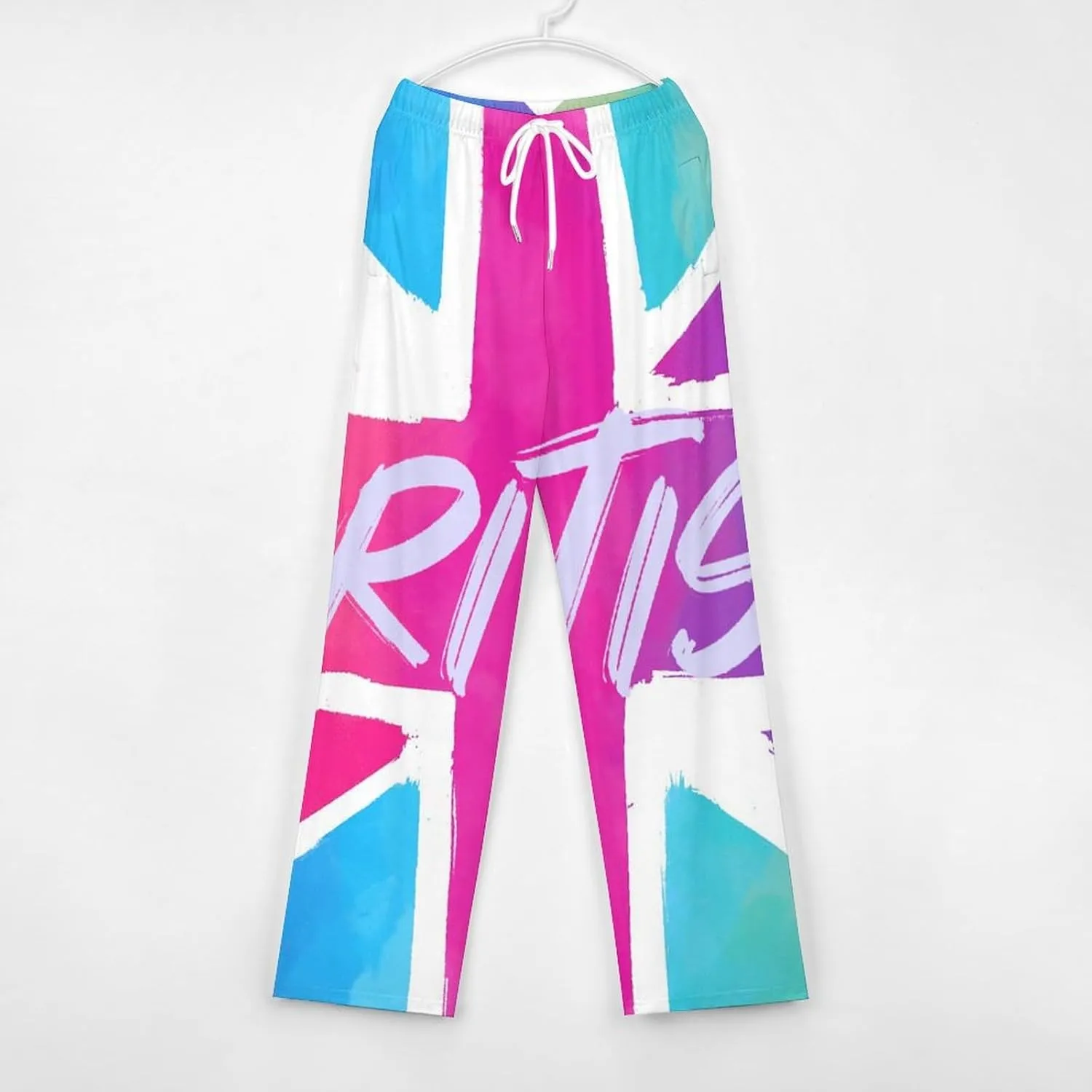 Colorful British Flag U.K Pajamas for Adult Bottoms Lounge Pants Sleepwear Loungewear with Elastic Waistband Unisex