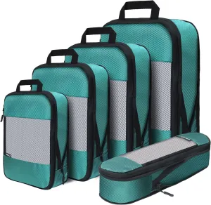 Compression Packing Cubes for Suitcases,5 Set Travel Essentials, Lightweight Luggage Organizer Bags, Travel Cubes for Carry on