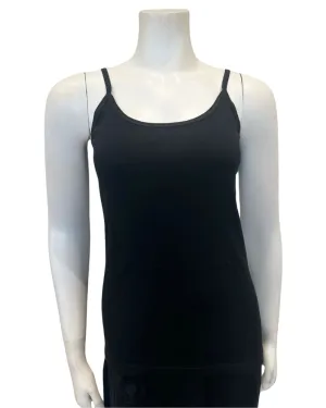 Cotton Touch Black Cotton Sleeveless Camisole Undershirt