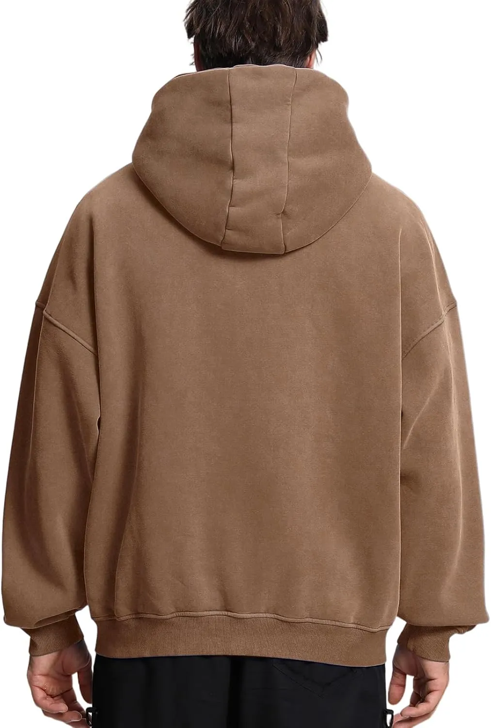 FAIABLE Mens Womens Double Zip Up Hoodie Oversized Acid Wash Hoodies Heavyweight Fleece Cotton Zipper Hoodie Vintage