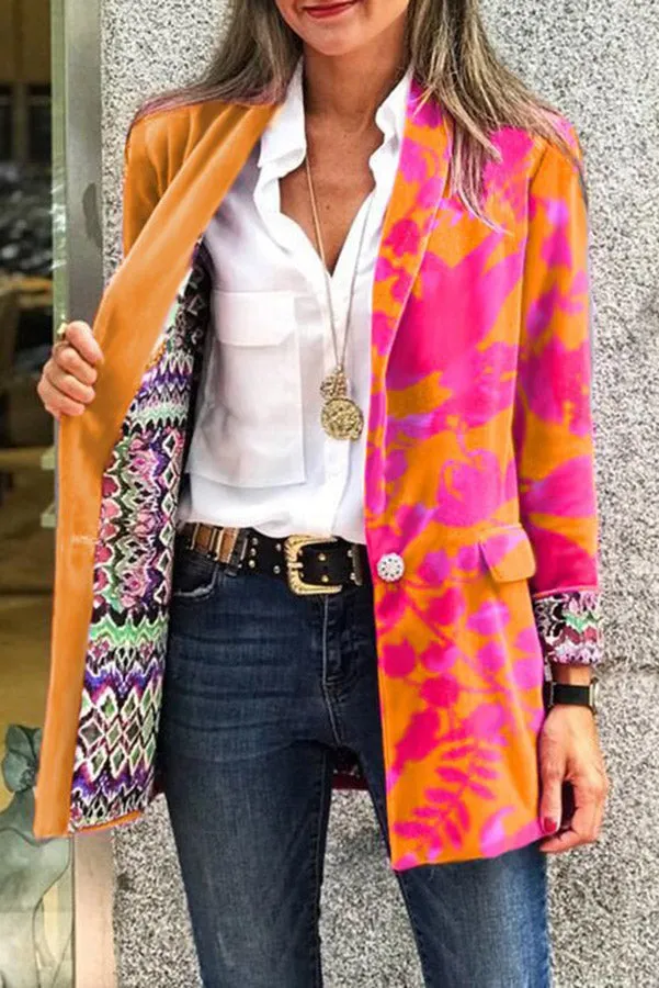 For Eternity Reversible Retro Print Blazer