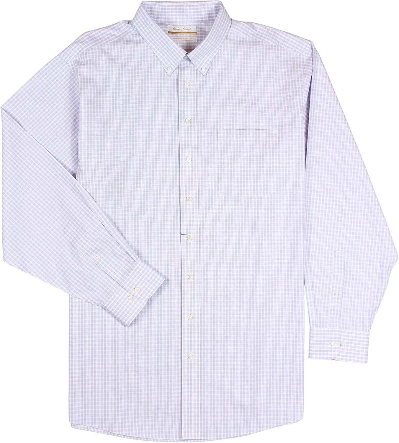Gold Label Men's Big and Tall Non-Iron Dress Shirt Button Down Collar Long Sleeve