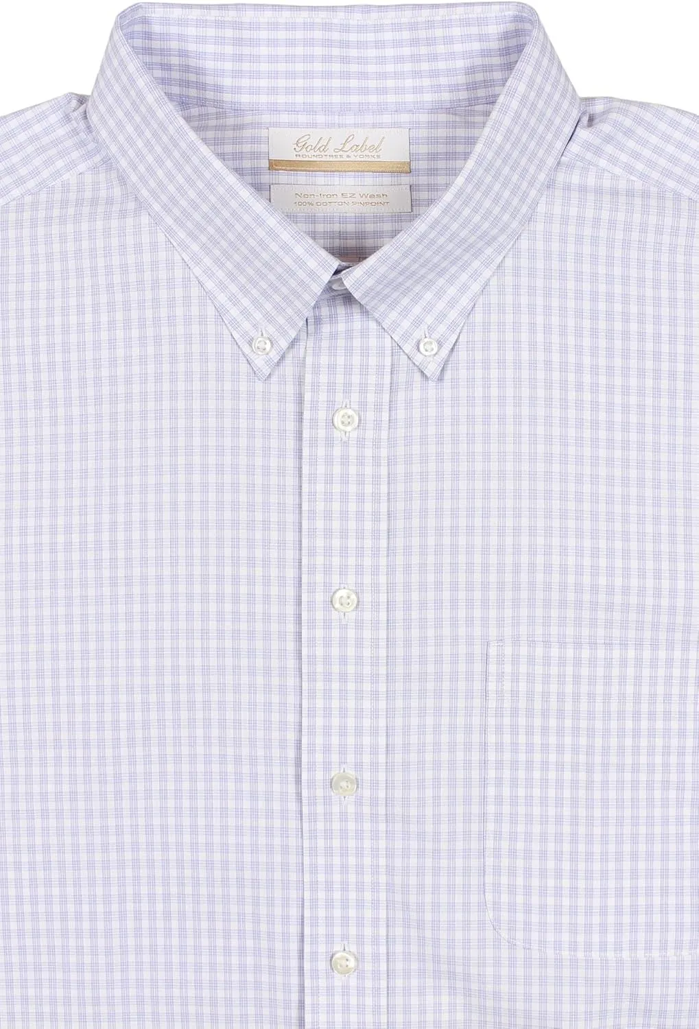 Gold Label Men's Big and Tall Non-Iron Dress Shirt Button Down Collar Long Sleeve