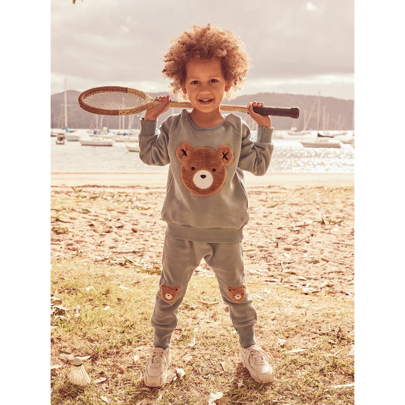 Huxbaby Furry Huxbear Knee Drop Crotch Pant Fleece