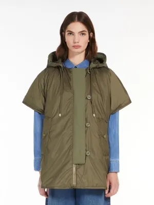kaki water-repellent reversible cape