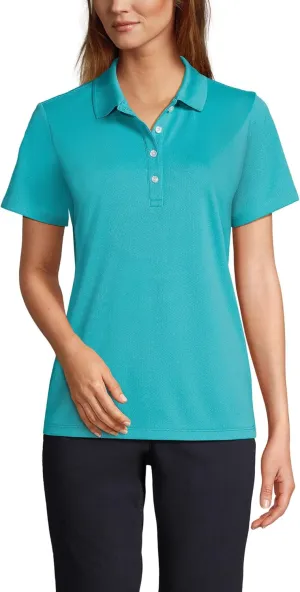 Lands' End Women's Short Sleeve Solid Active Polo
