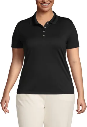 Lands' End Women's Short Sleeve Solid Active Polo