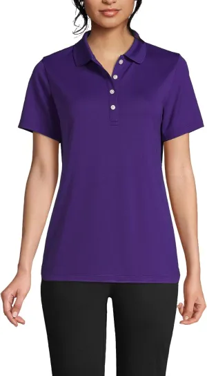 Lands' End Women's Short Sleeve Solid Active Polo