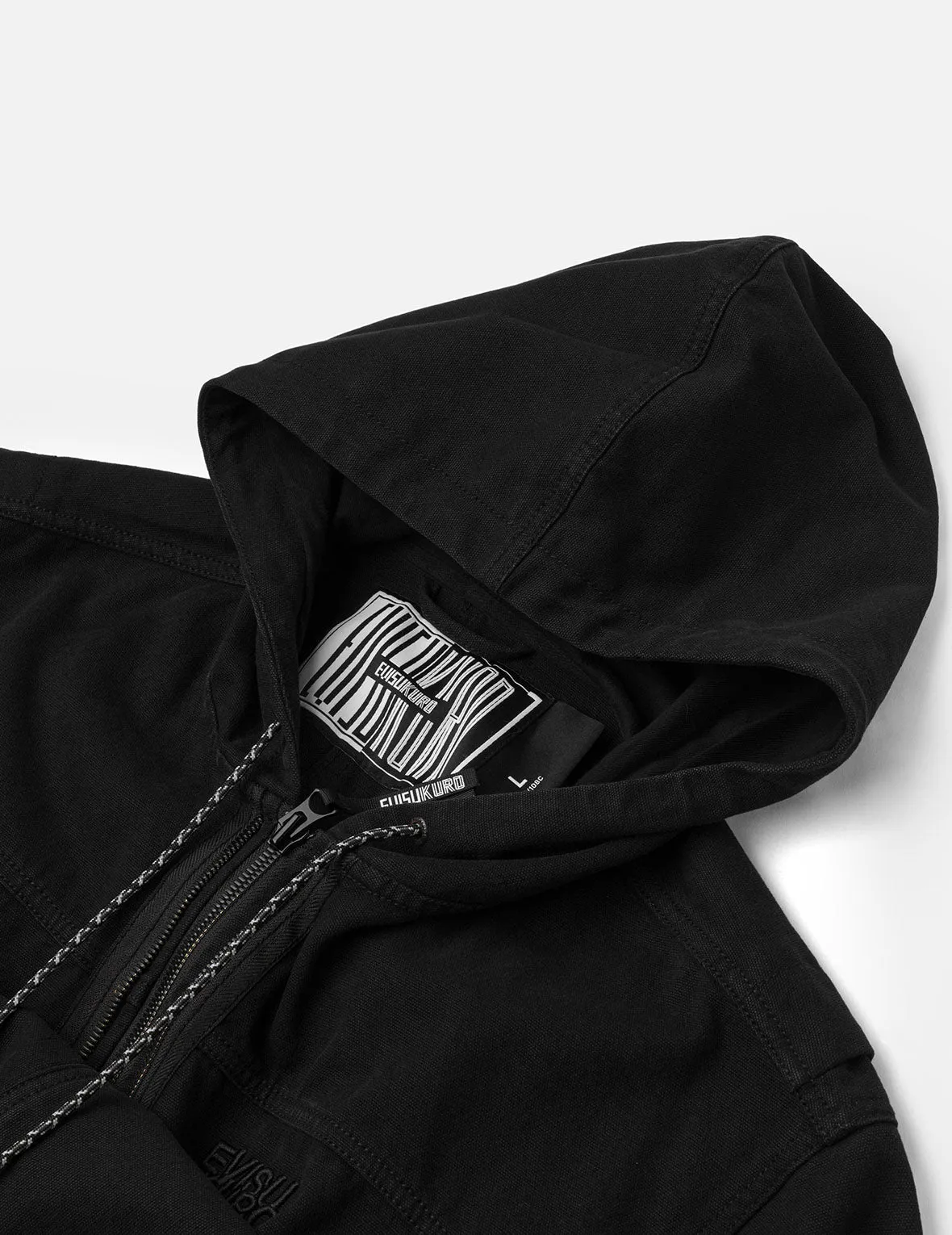 Logo Embroidery Boxy Hooded Jacket