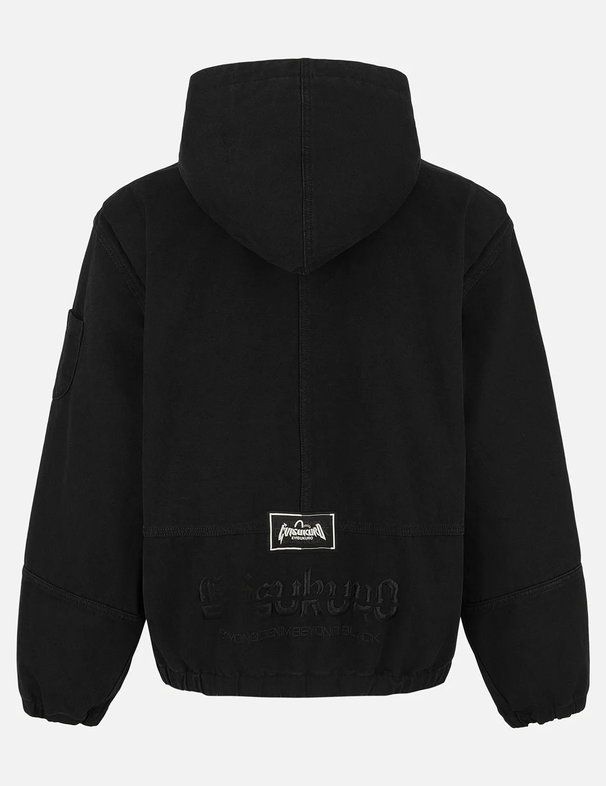 Logo Embroidery Boxy Hooded Jacket