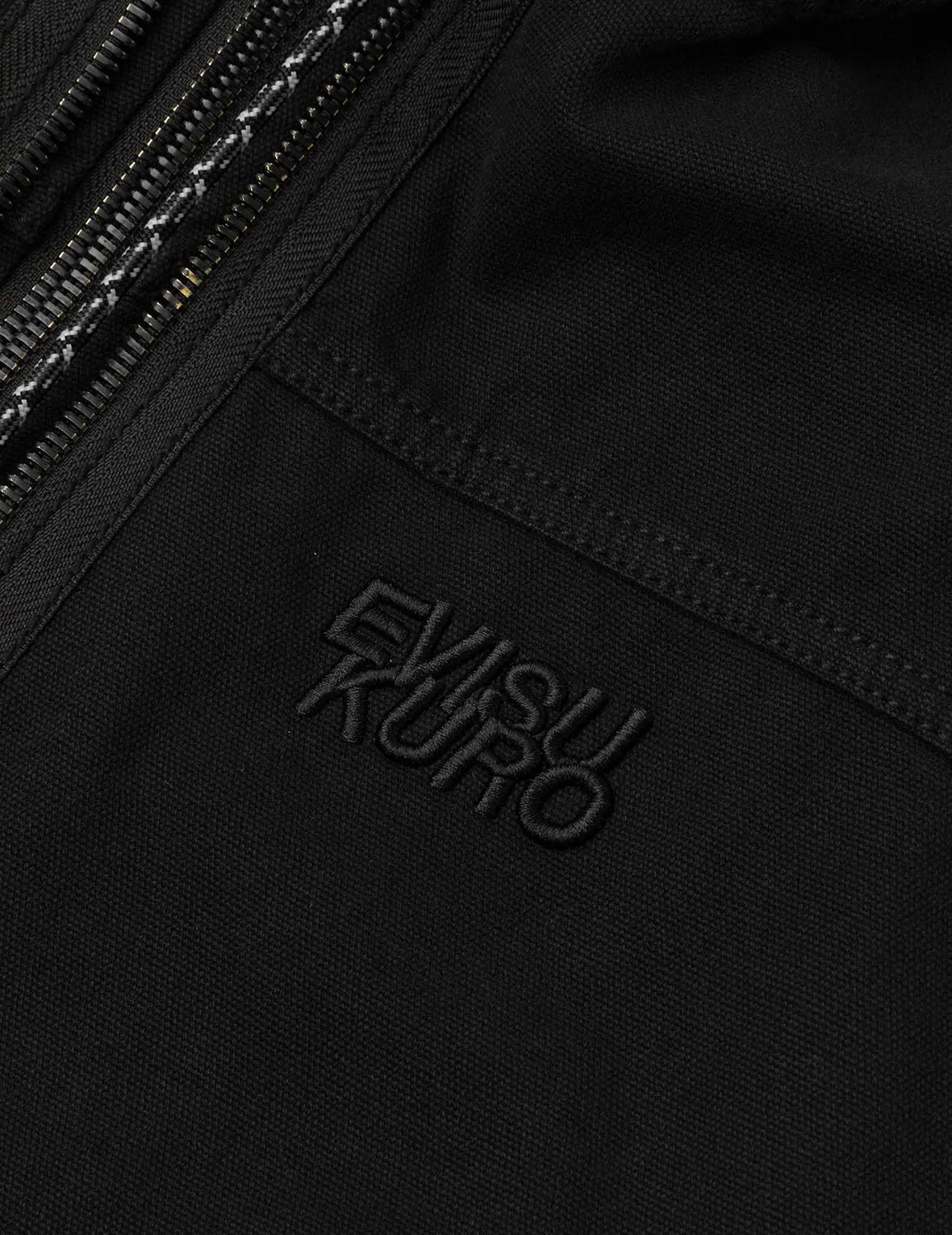 Logo Embroidery Boxy Hooded Jacket