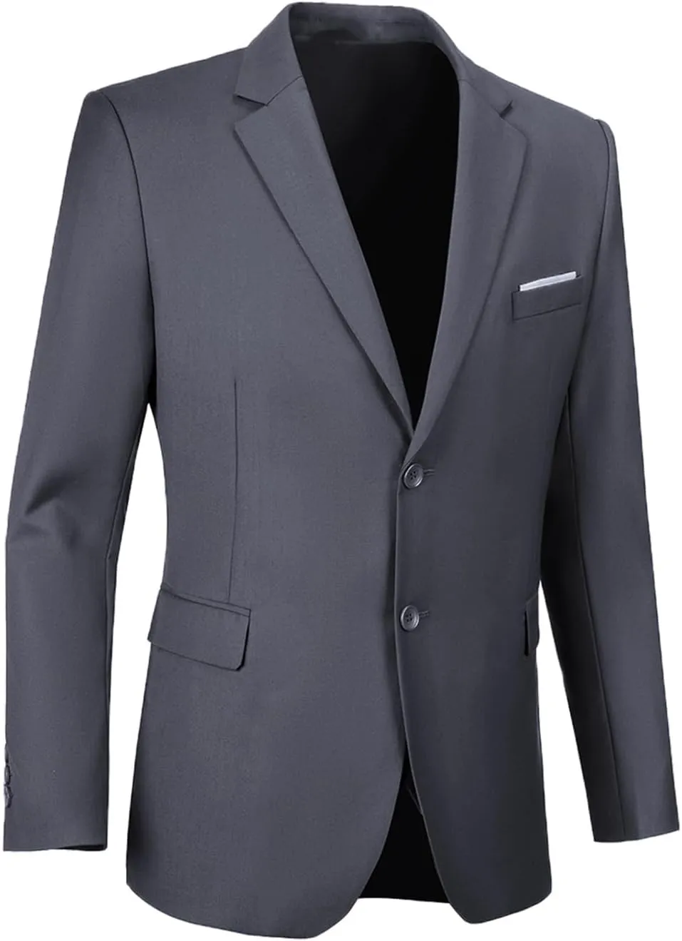 Mens 3 Piece Slim Fit Suit Set, 2 Button Solid Blazer Jacket Vest Pants Business Tuxedo