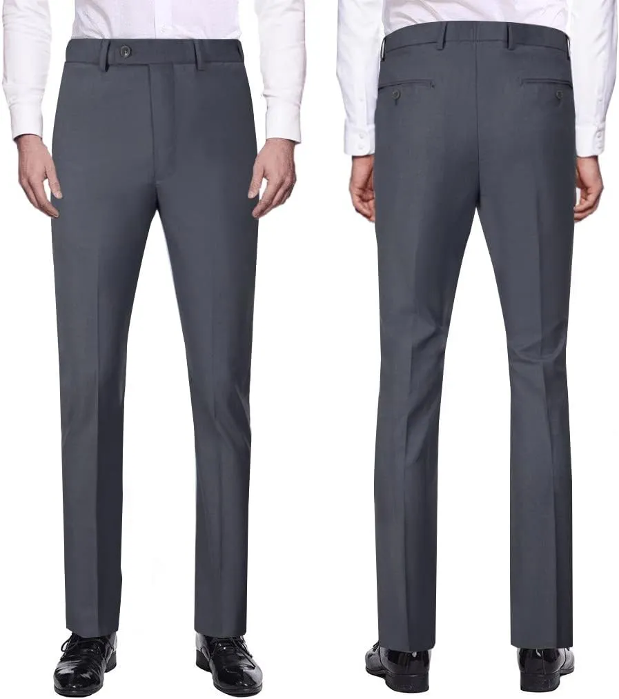 Mens 3 Piece Slim Fit Suit Set, 2 Button Solid Blazer Jacket Vest Pants Business Tuxedo
