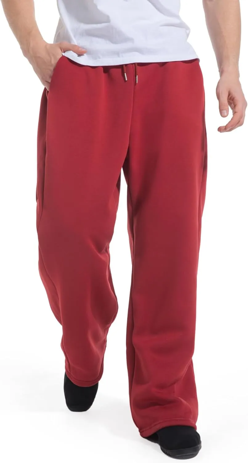 Men's Baggy Sweatpants Wide Leg Lounge Sweat Pants with Pockets