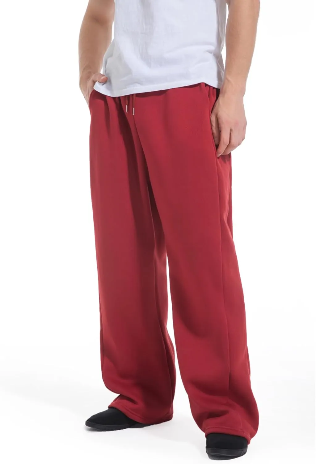 Men's Baggy Sweatpants Wide Leg Lounge Sweat Pants with Pockets