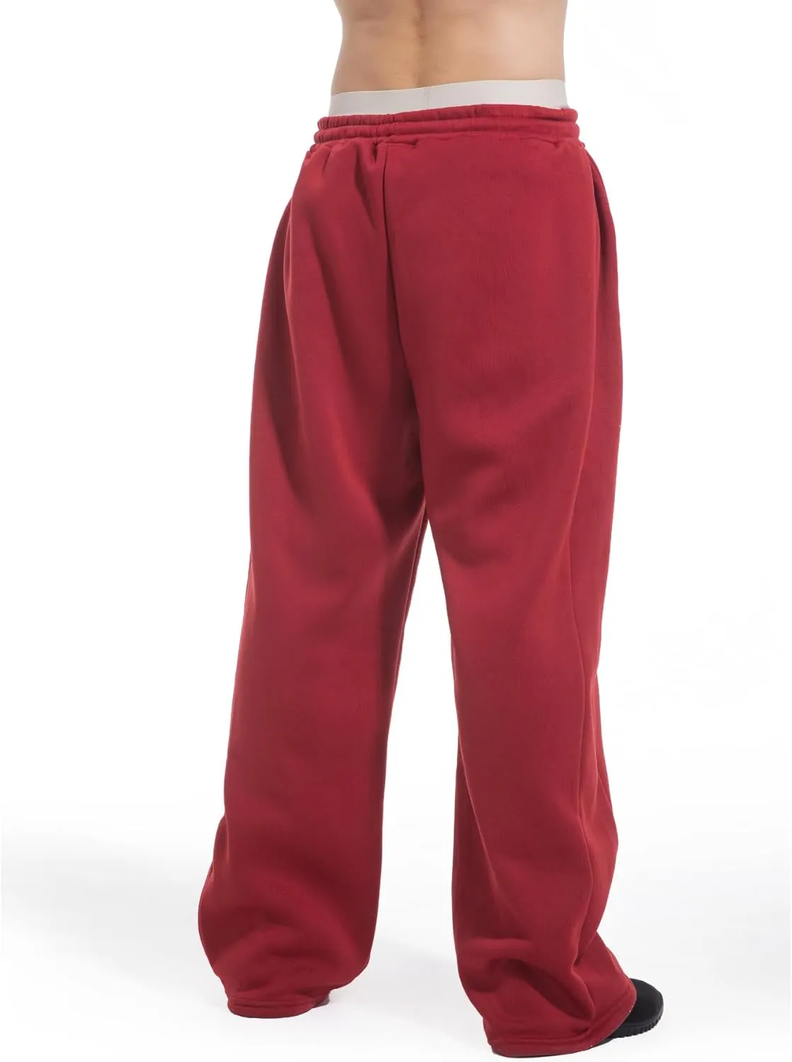 Men's Baggy Sweatpants Wide Leg Lounge Sweat Pants with Pockets