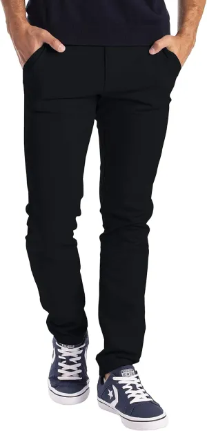 Mens Chino Pants Slim Fit Casual Classic Flat Front Stretch Flex Cotton Chino Khaki Pants Sizes 30W-40W