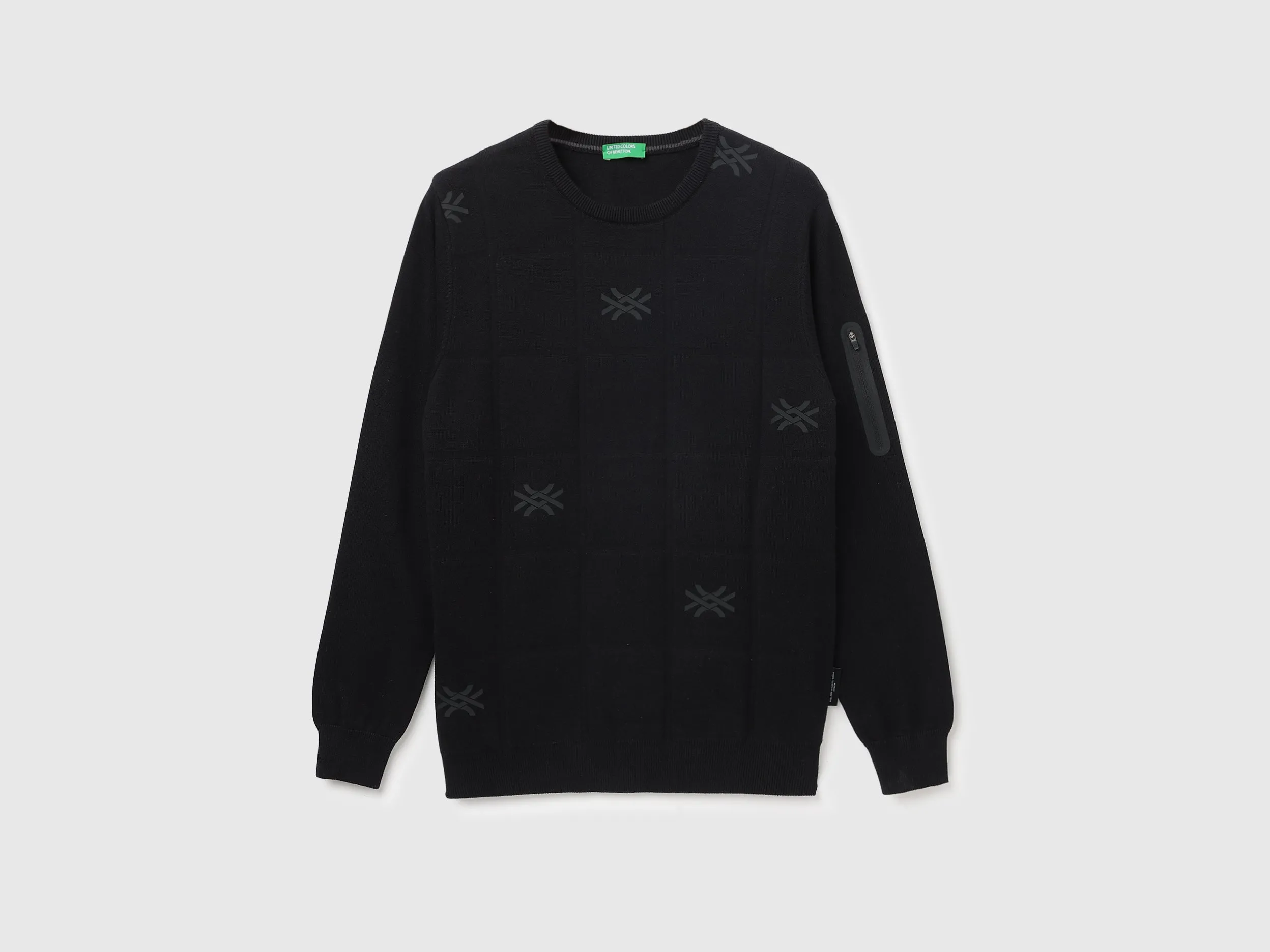 Men's Regular Fit Crew Neck Brand Logo Sweater