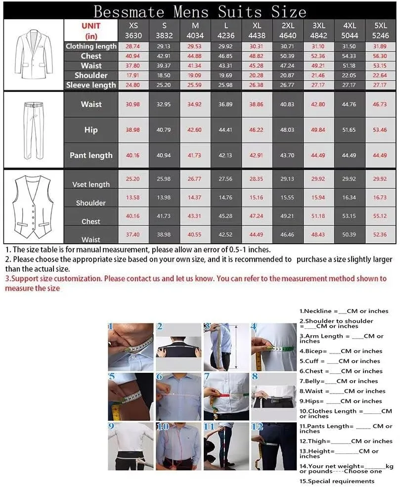 Men's Silk-Cotton Fine Tweed Wool Suits 3 Piece Slim Fit Wedding Suit Prom Tuxedos Brown Grey Jacket Vest Pants