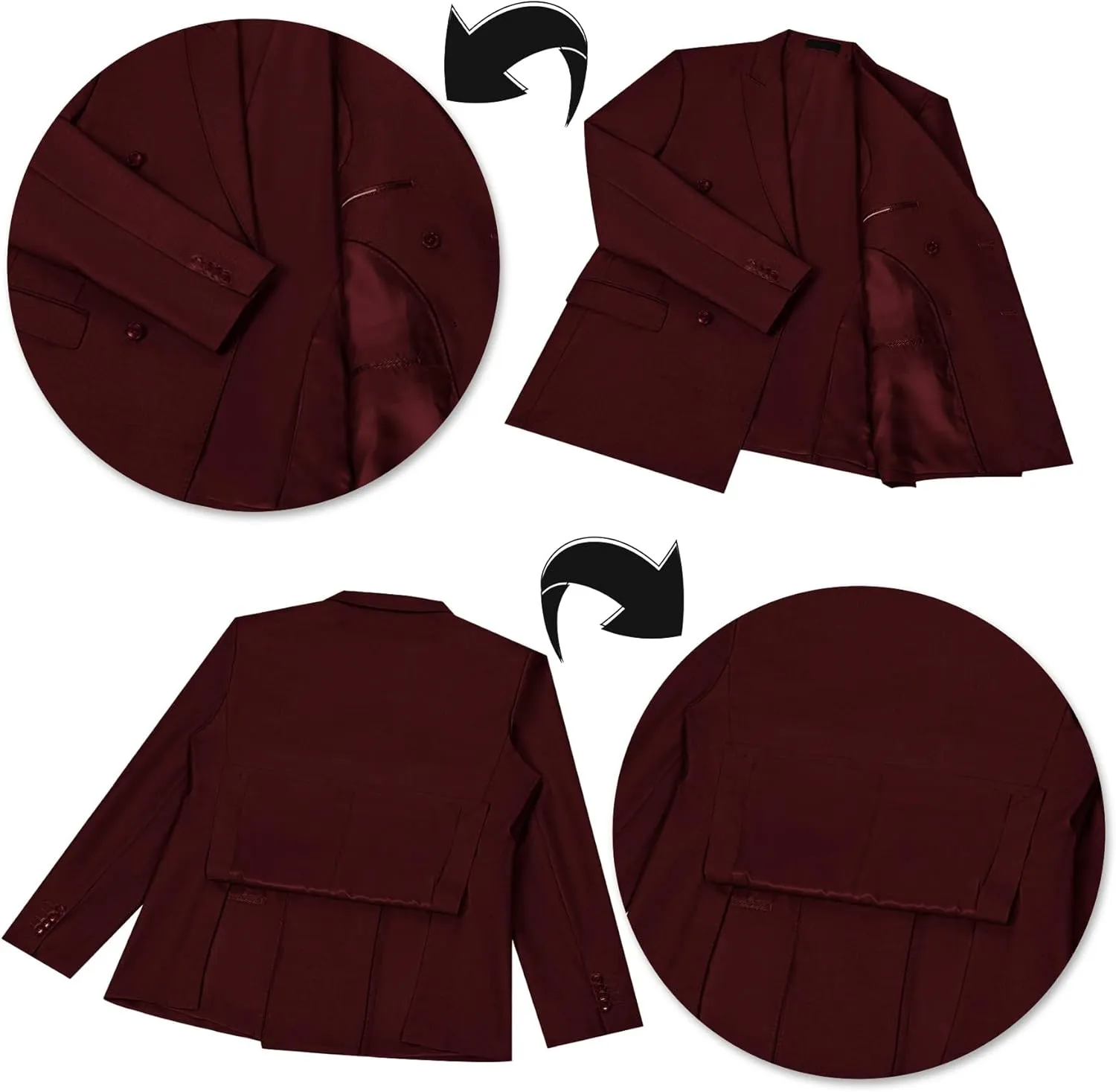 Mens Slim Fit Suit Formal 3 Piece Suit Set Double Breasted Suit Men Wedding Prom Tuxedo Blazer Jacket Vest Pants Set