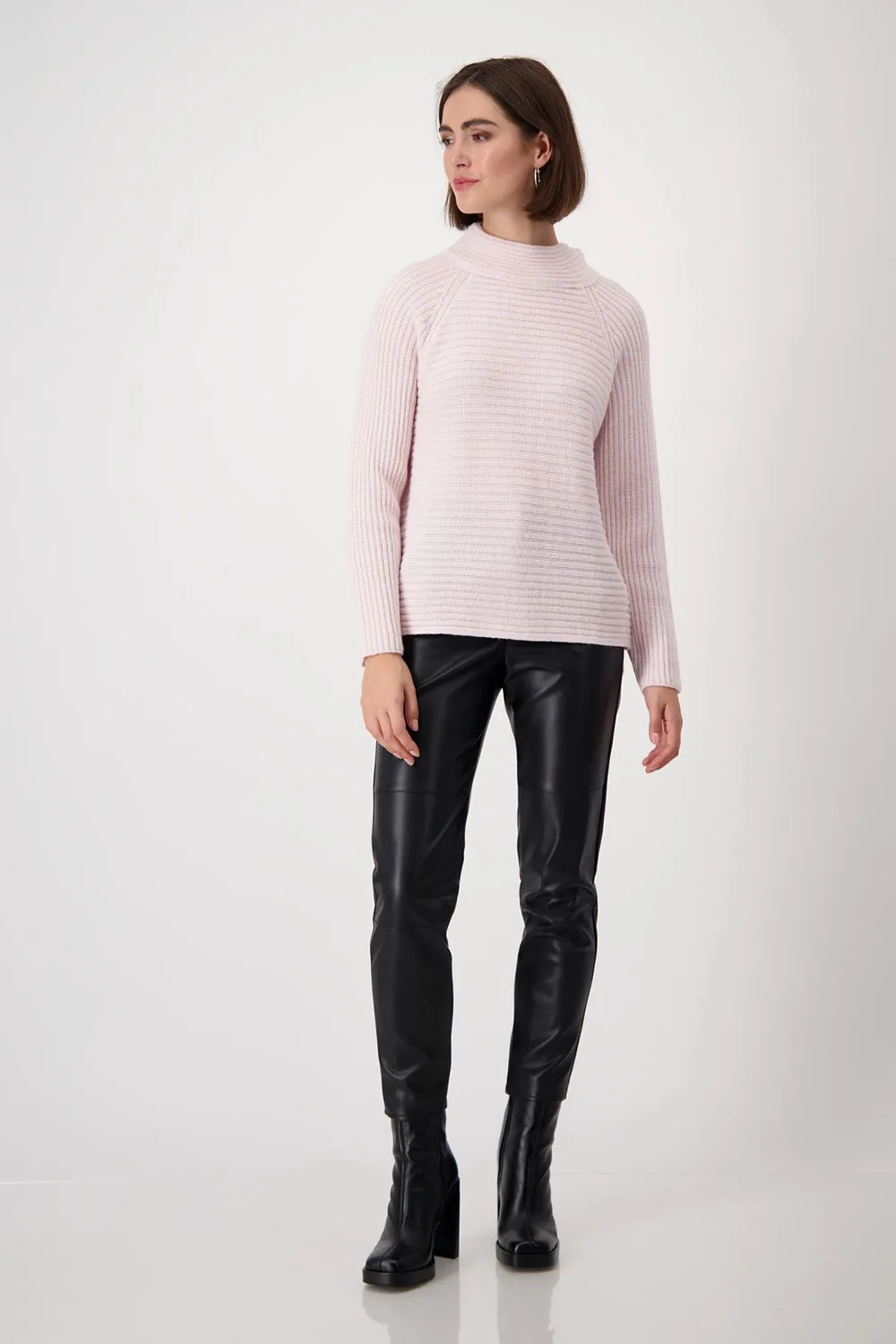Monari Wool Mix Cross Rib Knit 808040