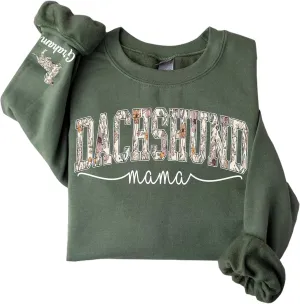 Personalized Dog Mom Sweatshirt  Custom Name & Dog Breed Crewneck, Cute Fur Mama Pullover, Best Gift for Dog Lovers