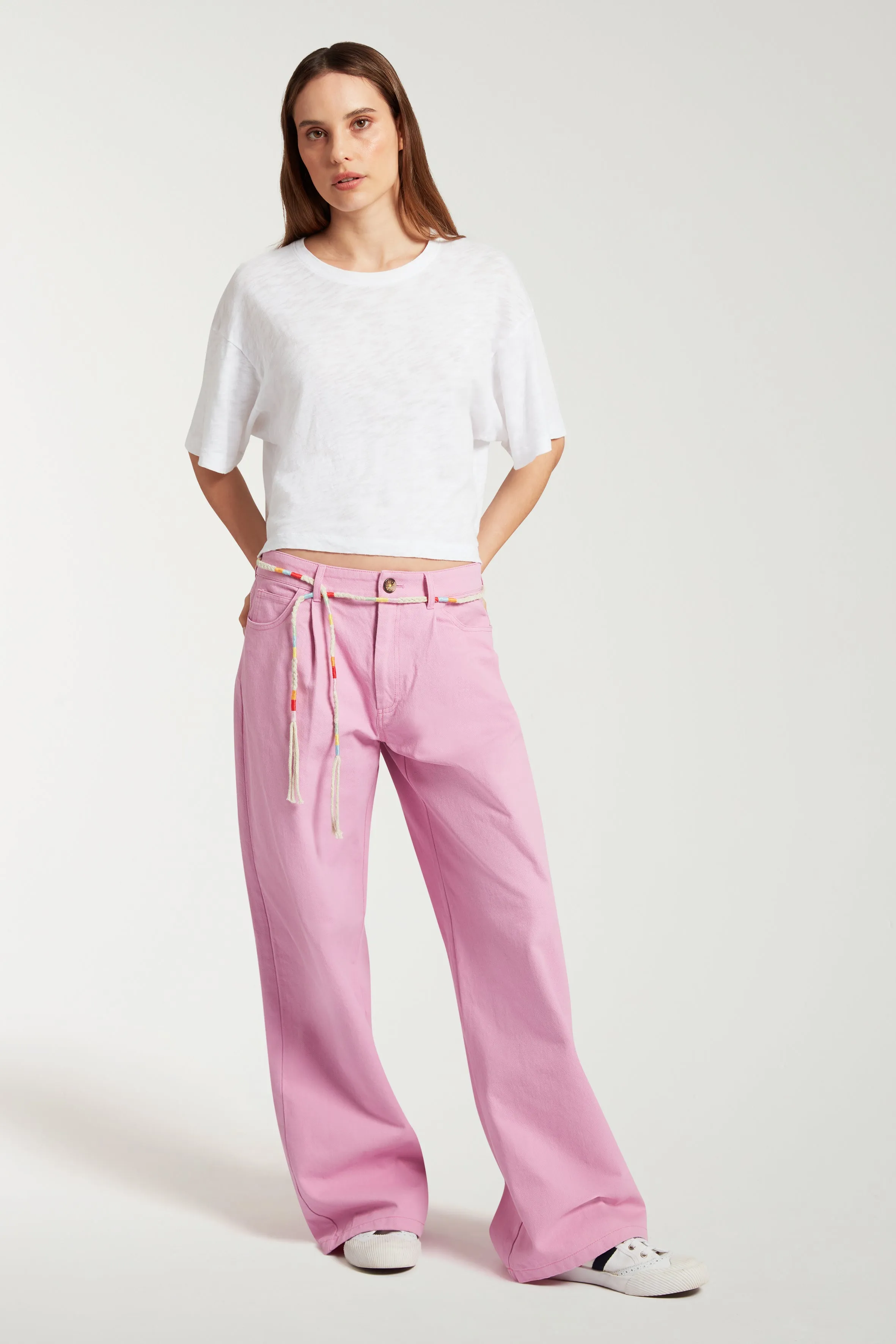 Pink Canvas Trousers