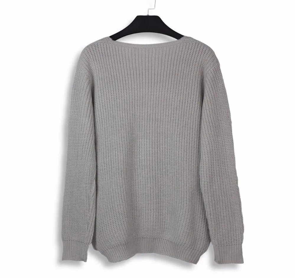 Plunge Neckline Sweater