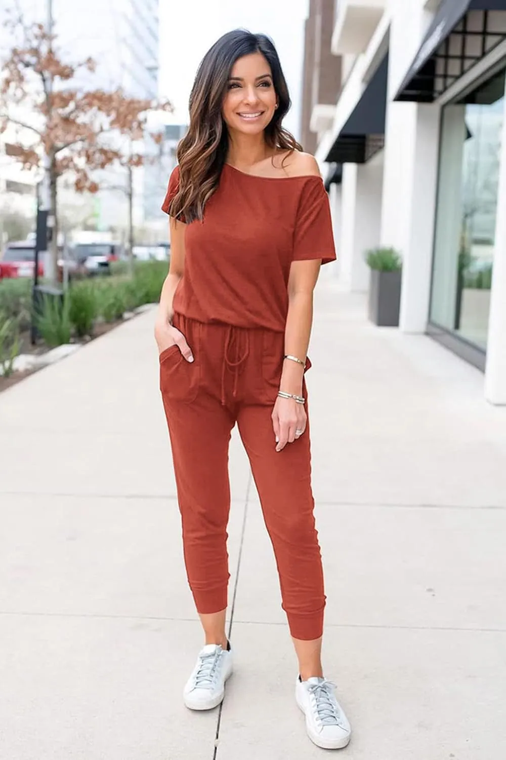 PRETTYGARDEN Jumpsuits for Women 2025 Summer Dressy Off Shoulder Romper Spring Vacation Travel Lounge Outfits Clothes
