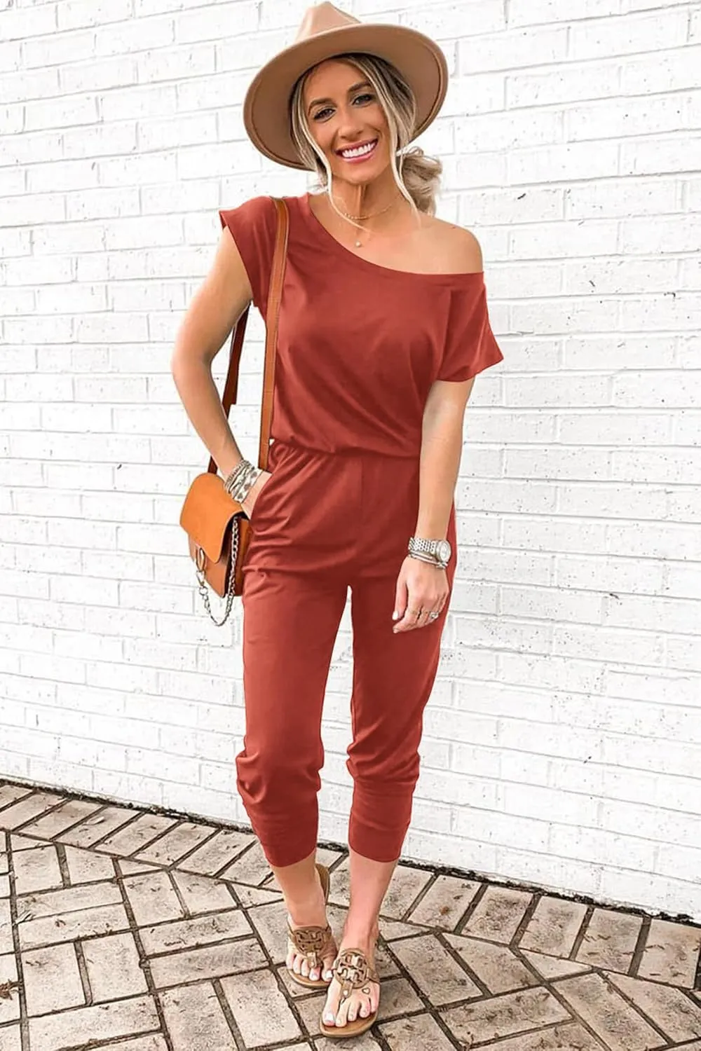 PRETTYGARDEN Jumpsuits for Women 2025 Summer Dressy Off Shoulder Romper Spring Vacation Travel Lounge Outfits Clothes