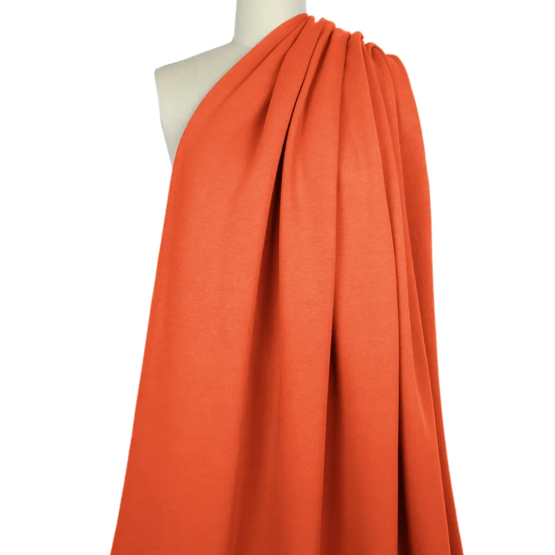 recycled cotton French terry knit, Oeko-Tex cert. - sunset