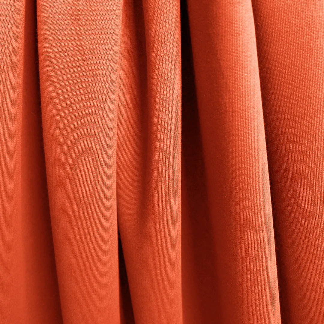 recycled cotton French terry knit, Oeko-Tex cert. - sunset