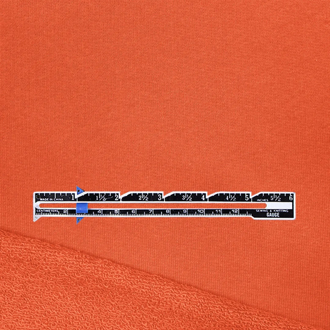 recycled cotton French terry knit, Oeko-Tex cert. - sunset