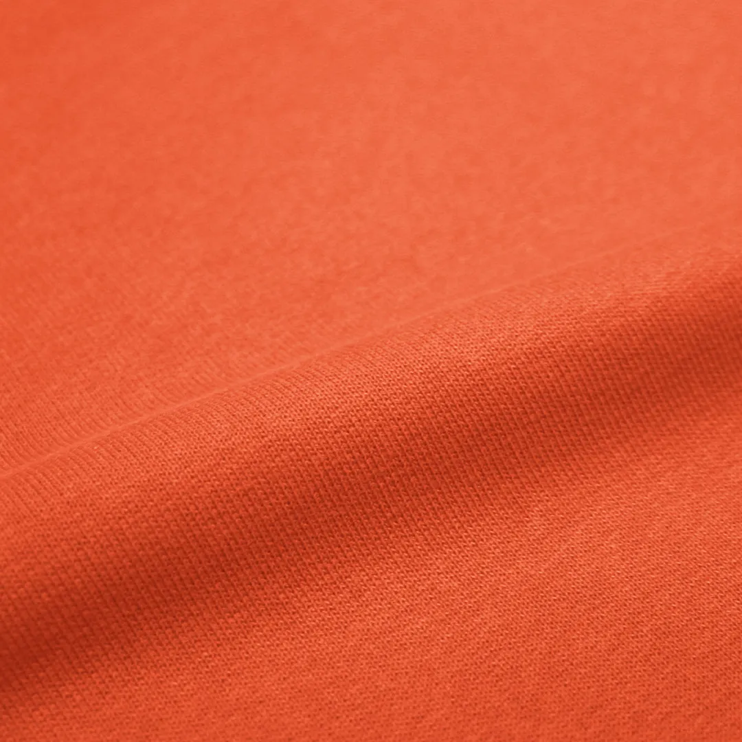 recycled cotton French terry knit, Oeko-Tex cert. - sunset