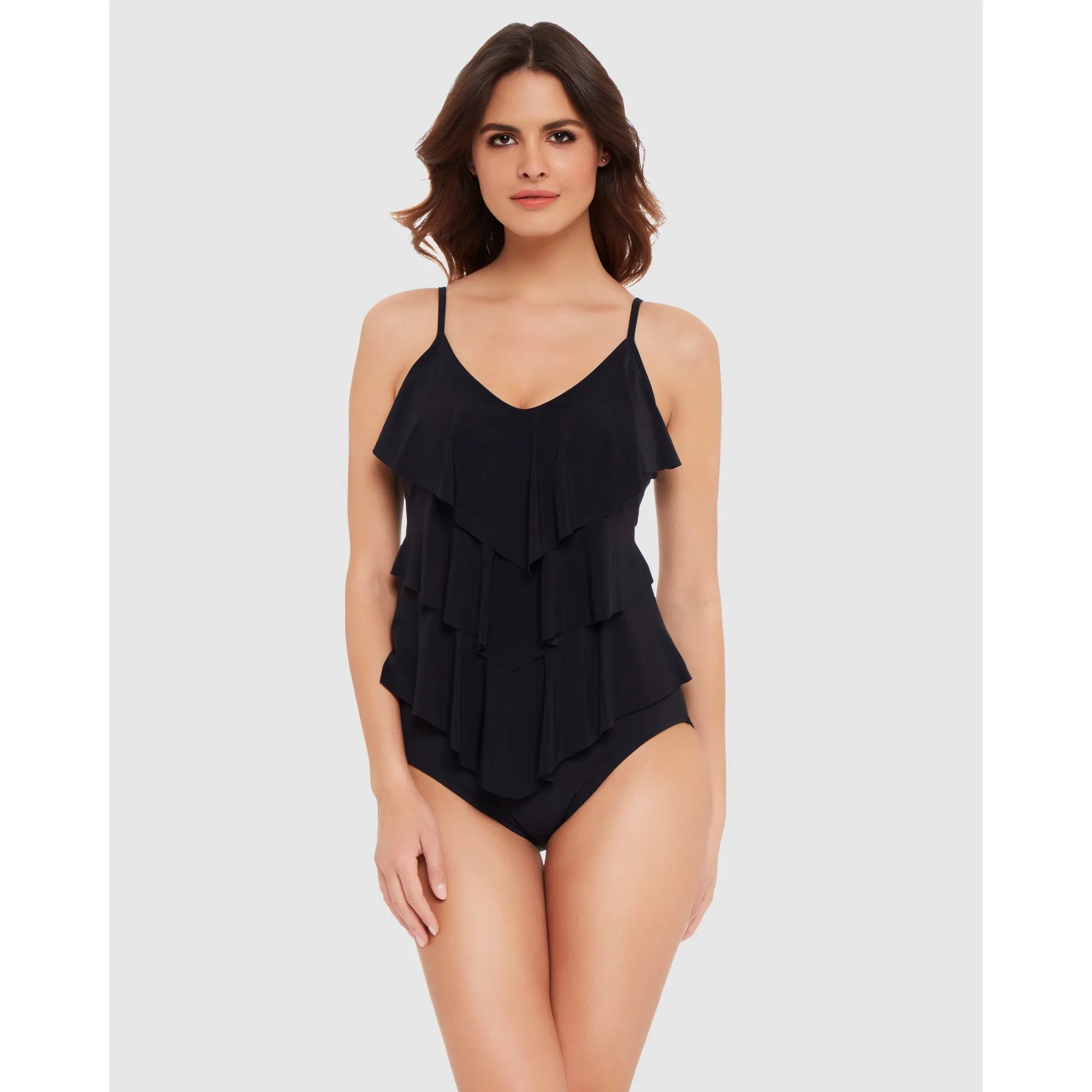 Rita DD Cup Slimming Tiered Tankini Top