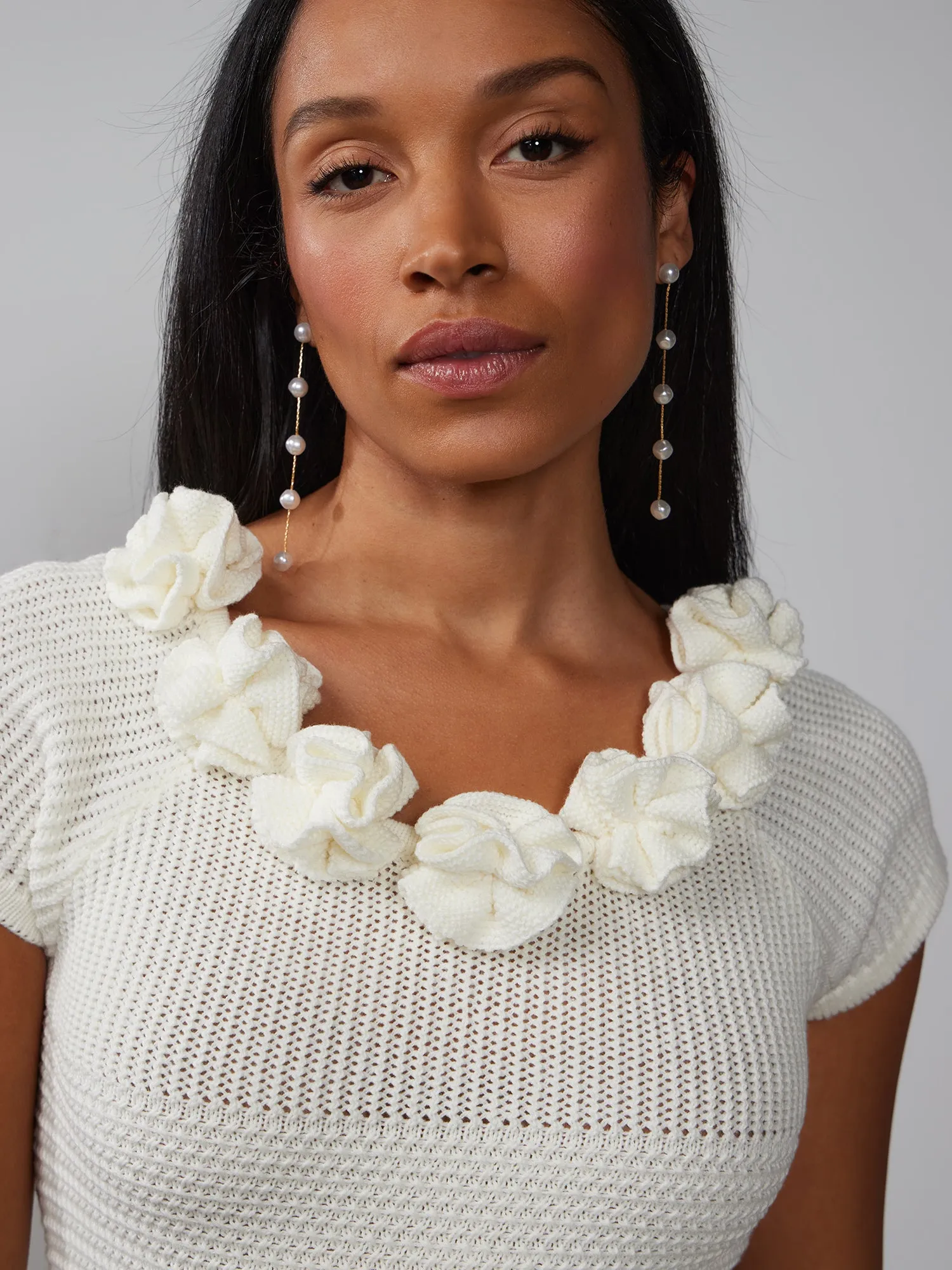 Rosette Crochet Tee